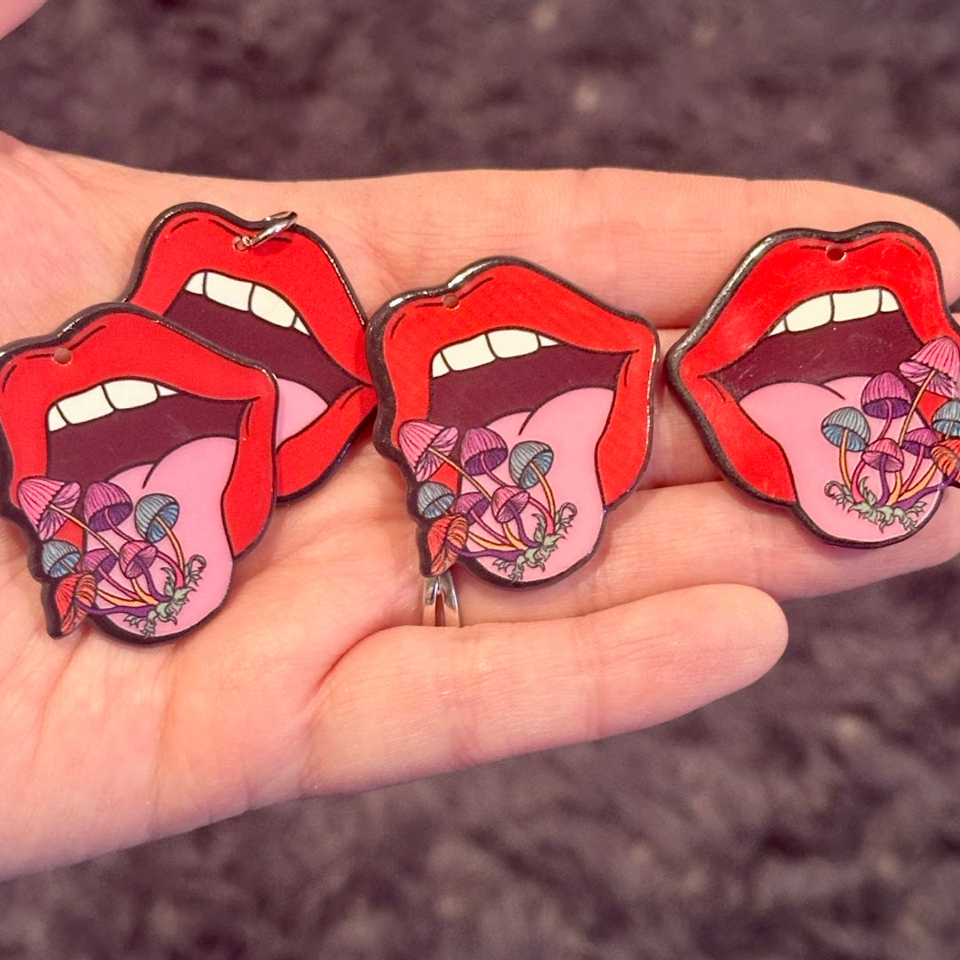 4pcs Mushrooms On Tongue Charms LAST SET