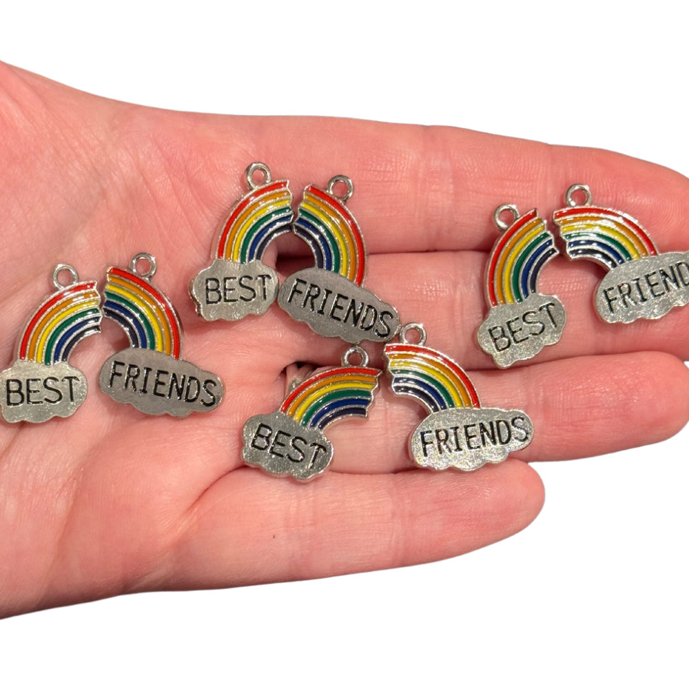 8pcs Best Friends Rainbow Charms