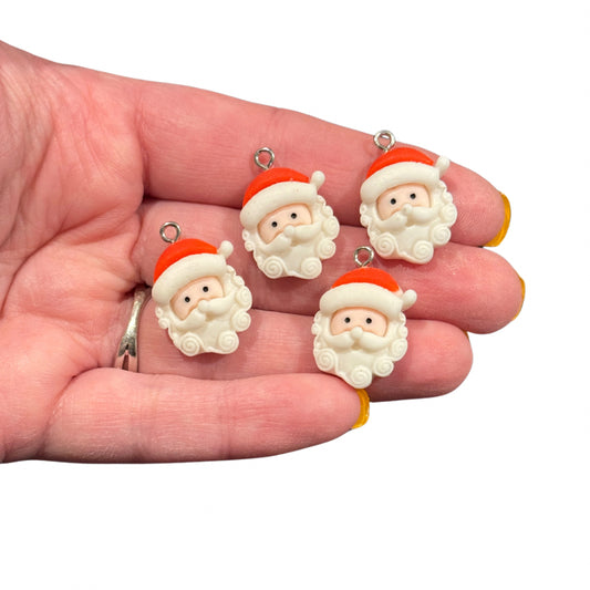 4pcs Santa Clause Beard Charms