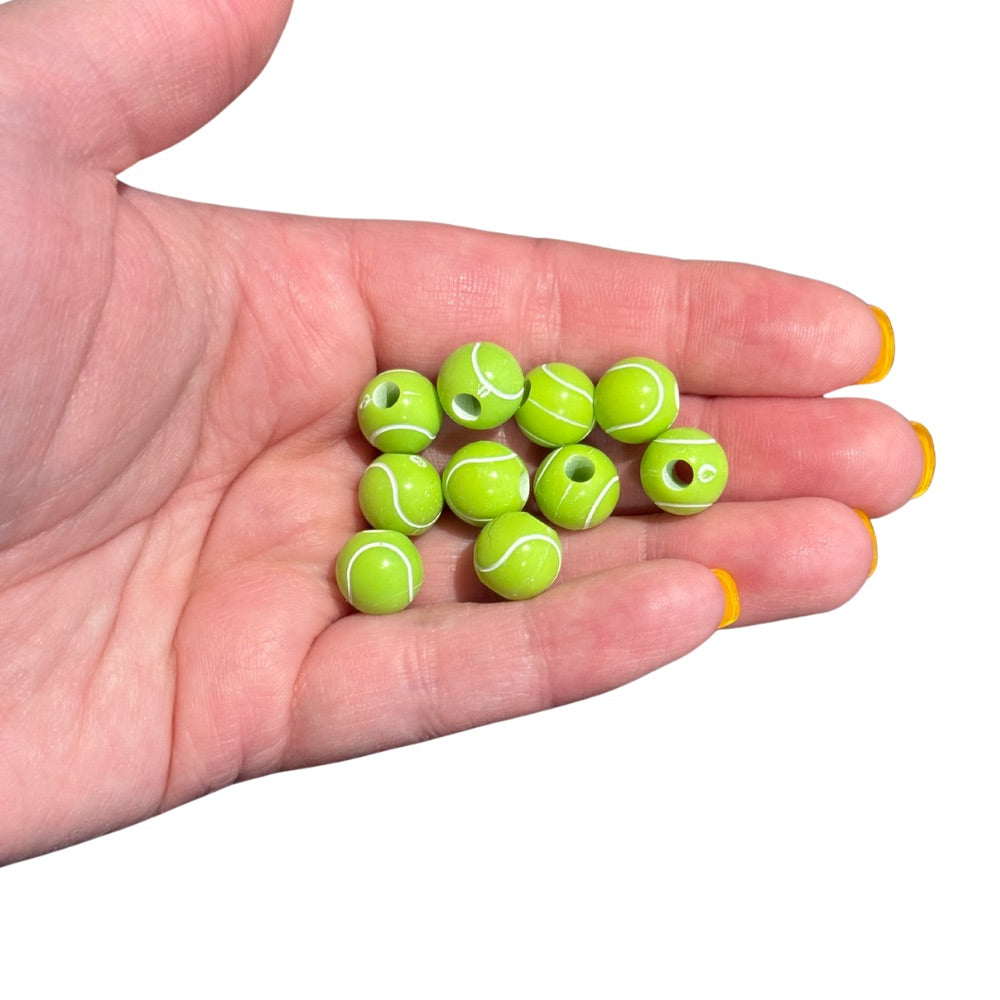 10pcs Tennis Softball Focal Beads