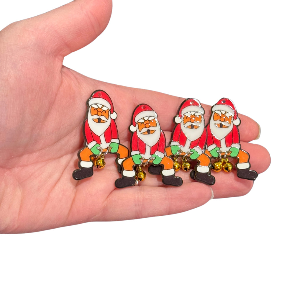 4pcs Christmas Santa Balls Bells Charms