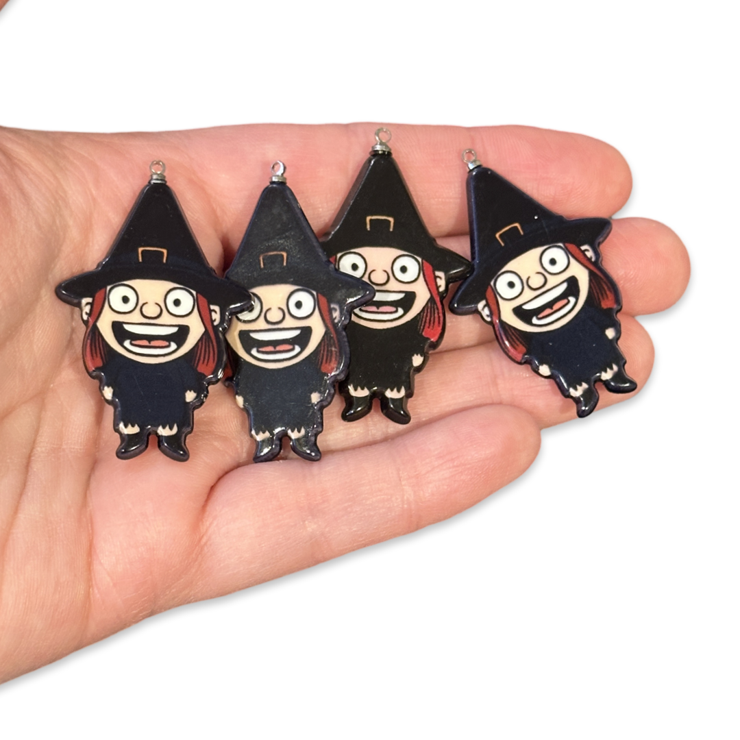 4pcs Classic Witch Charms