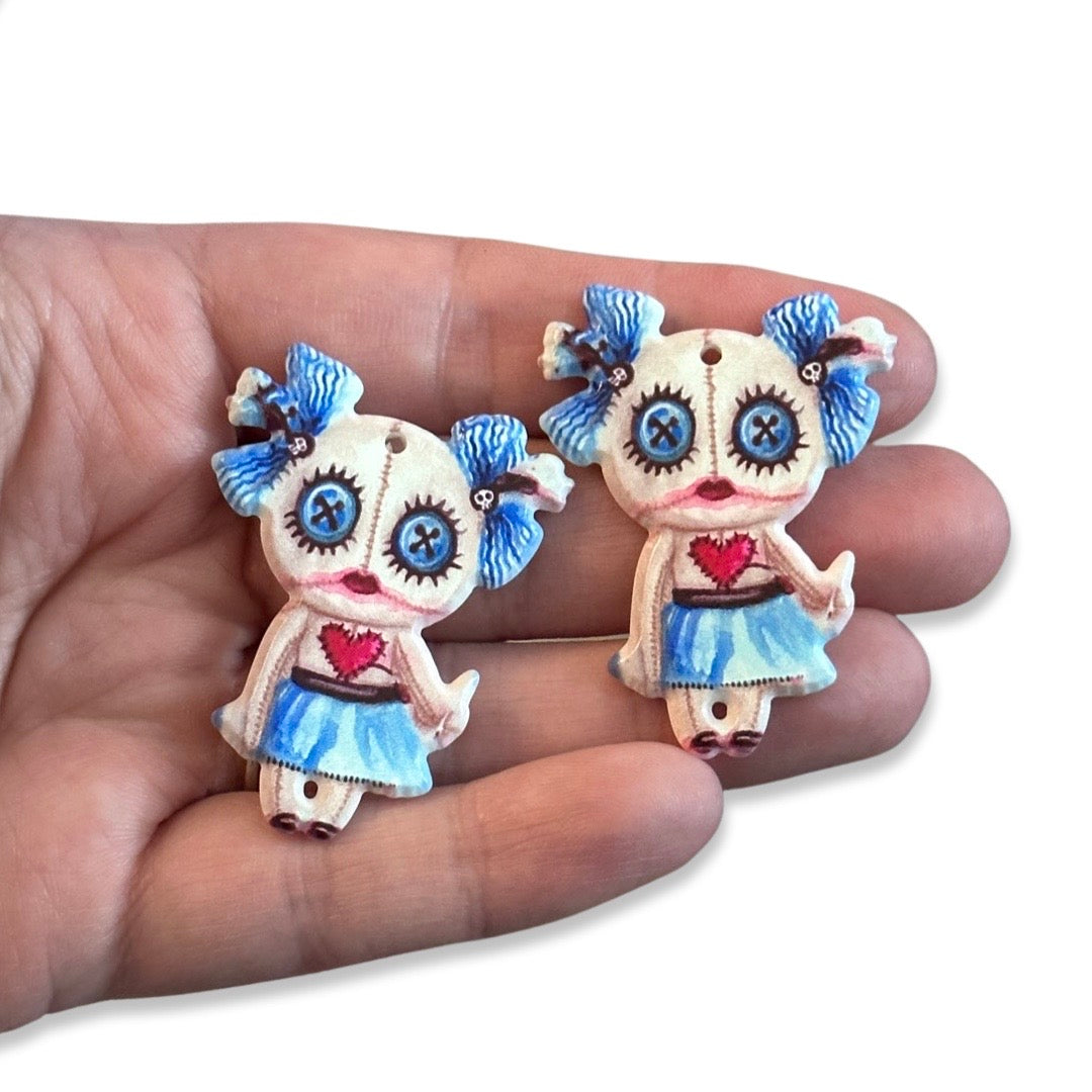 8pcs Stitched Voodoo Doll Charms