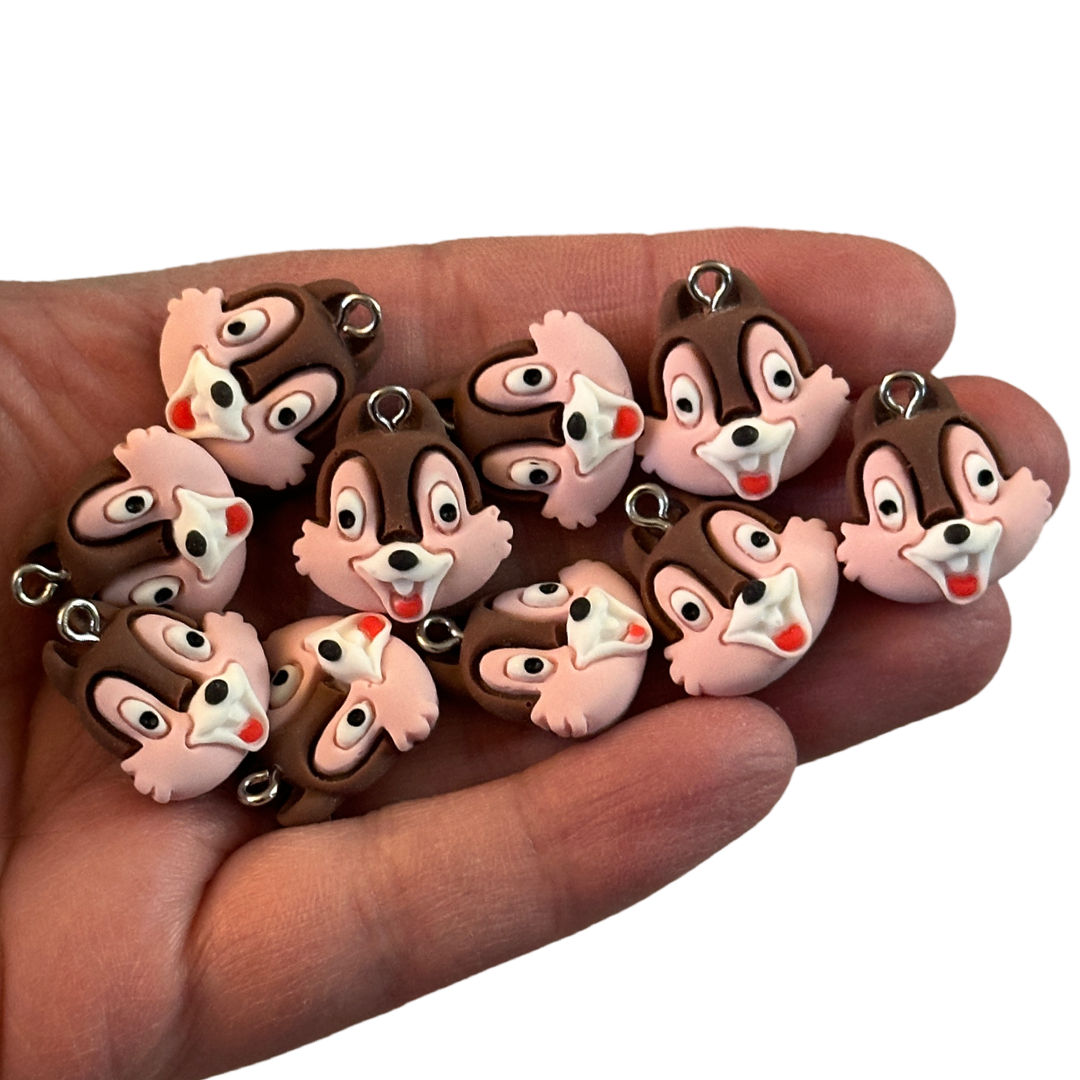 10pcs Chipmunk Charms