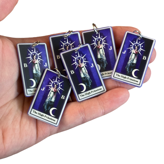 6pcs High Priestess Horror Classic Tarot Card charms