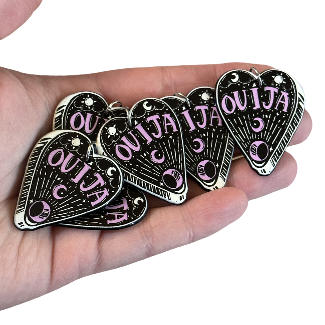 6pcs Black purple Ouija Planchette Charms