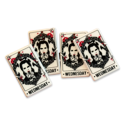 4pcs Wednesday Adams Tarot  Family charms