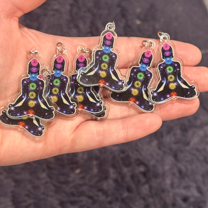 8pcs Rainbow Chakra Yoga Charms