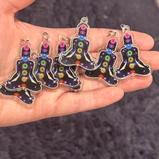 8pcs Rainbow Chakra Yoga Charms