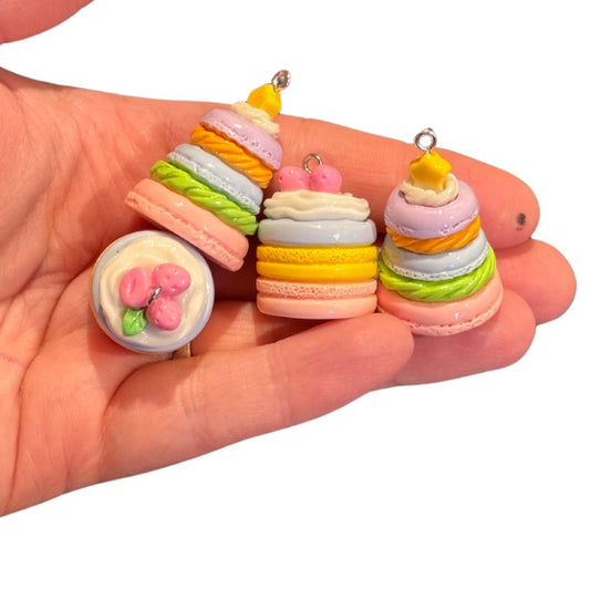 4pcs Stacked Cake Strawberry Star Tiered Charms