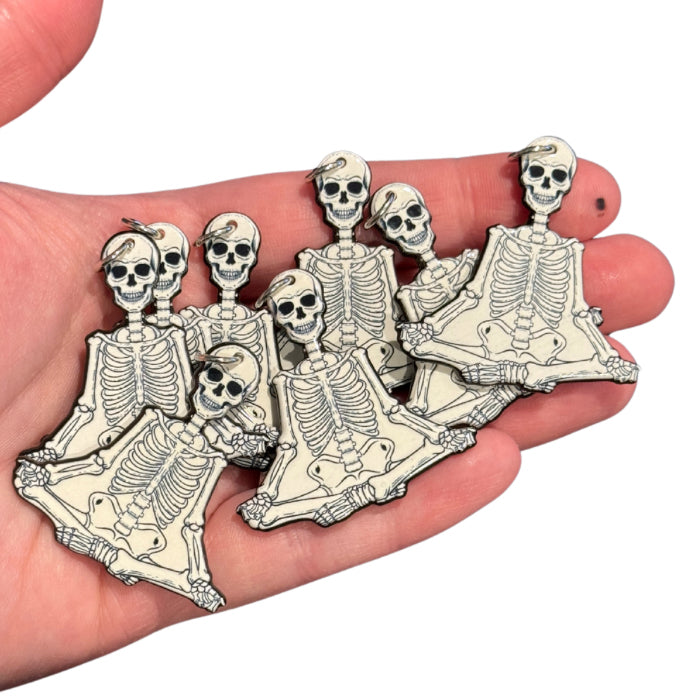 8pcs Skeleton yoga charms