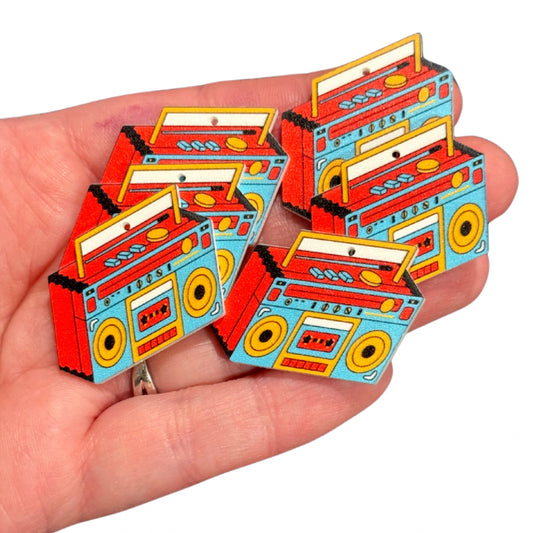 6pcs Boombox radio Charms