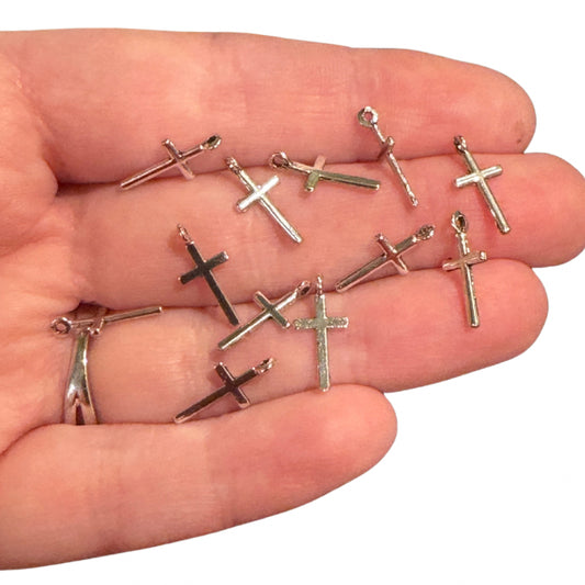 12pcs Tiny Cross Charms