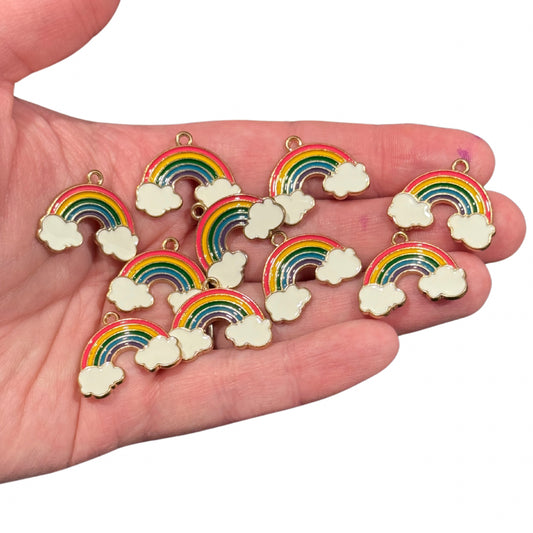 10pcs Rainbow Charms