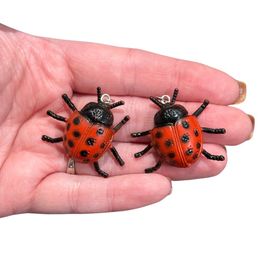 2pcs Ladybug Charms