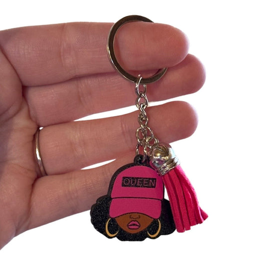 Beautiful Black Queen keychain