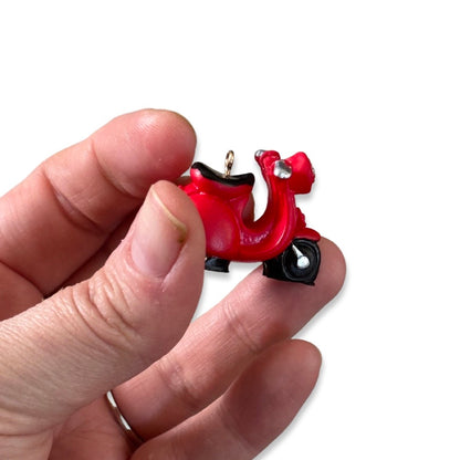 2pcs Red scooter charms