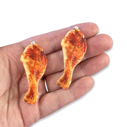 8pcs realistic chicken drumstick charms