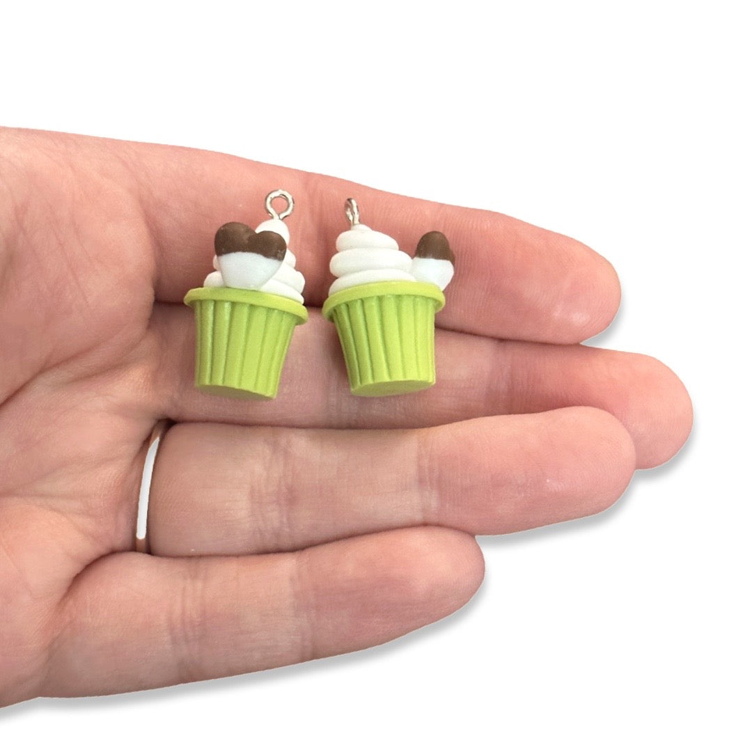 2pcs Matcha cake Charms