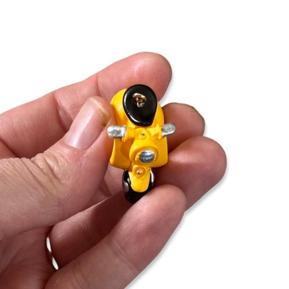 2pcs Yellow scooter charms